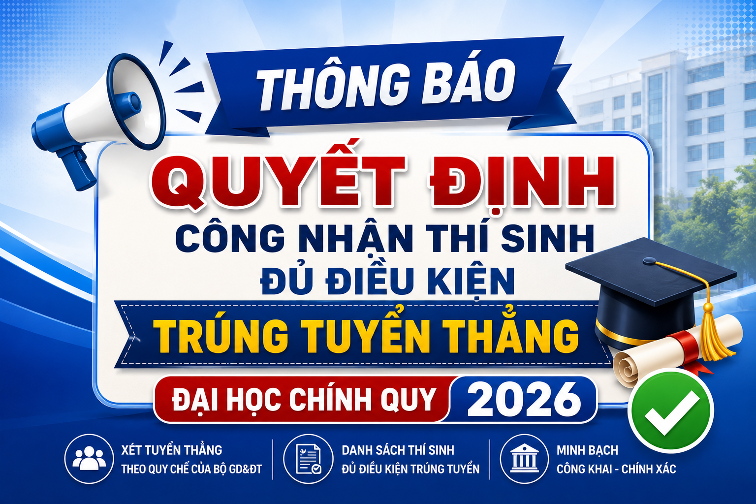 📢 888B nhà cái công nhận thí sinh đủ điều kiện trúng tuyển theo phương thức xét tuyển thẳng 888B - Best for Bet chính quy năm 2026