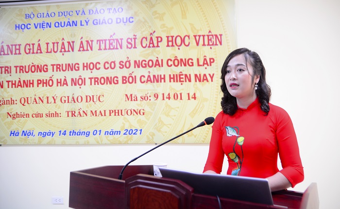 Nghiên cứu sinh Trần Mai Phương bảo vệ Luận án trước Hội đồng đánh giá cấp Học viện