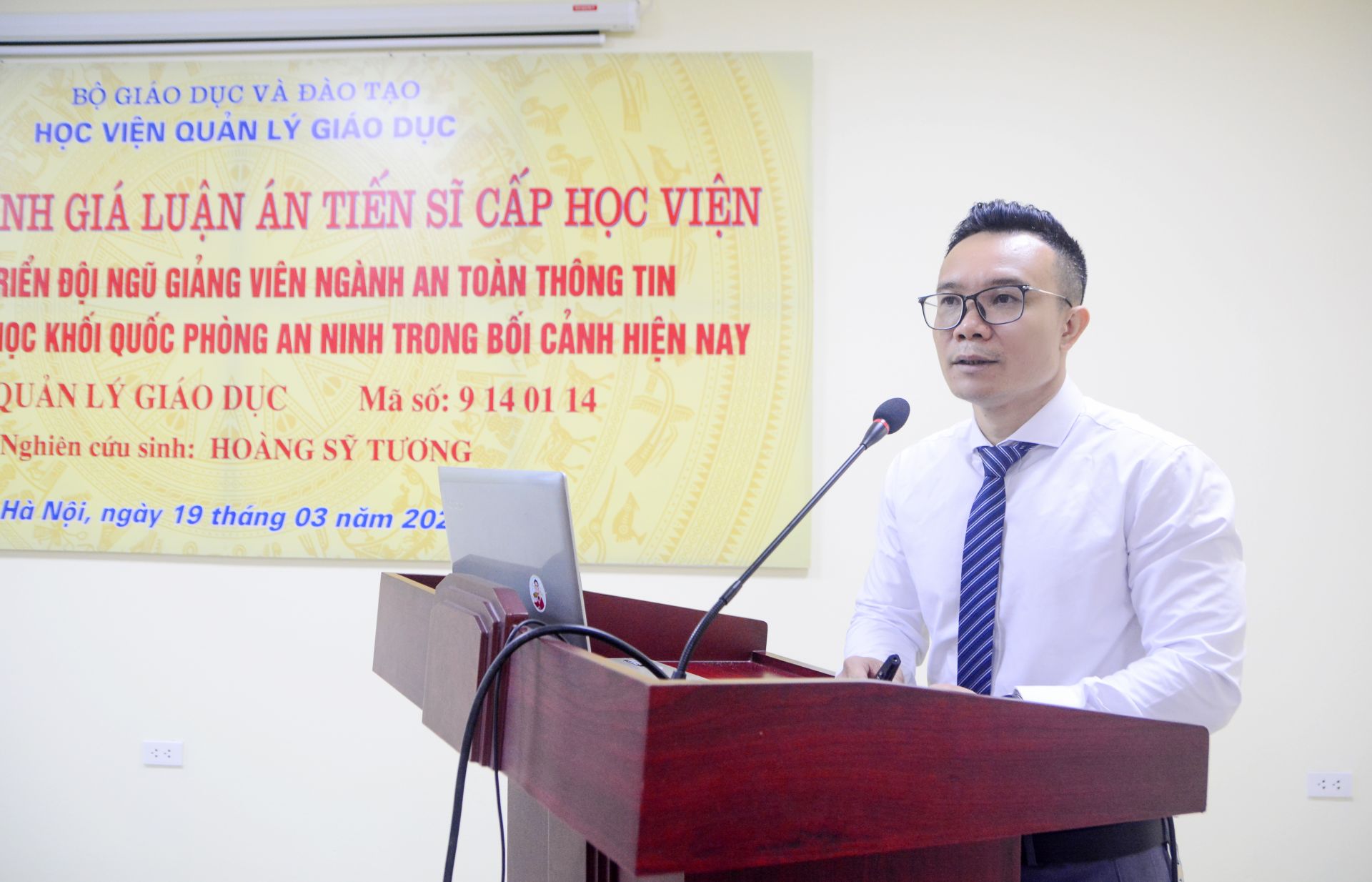 NCS. Hoàng Sỹ Tương bảo vệ Luận án trước Hội đồng cấp Học viện