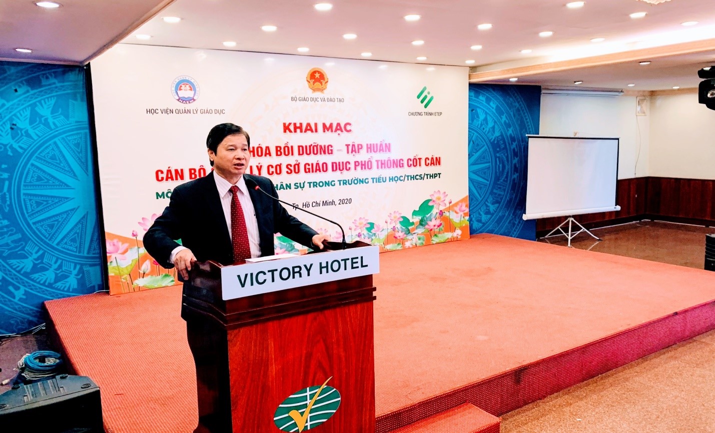 GS.TS Phạm Quang Trung, Giám đốc 888B19 phiên bản mới Quản lý 888B com đăng nhập phát biểu khai mạc chương trình bồi dưỡng